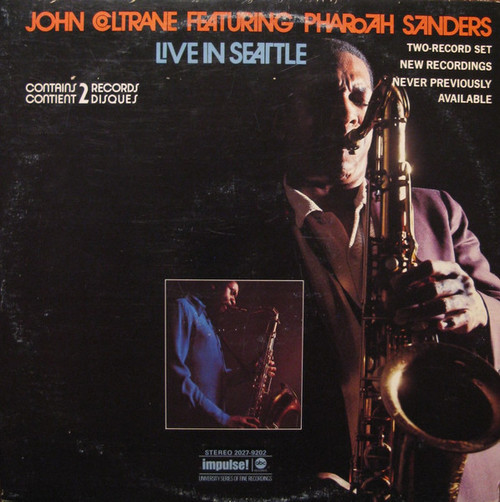 John Coltrane Featuring Pharoah Sanders – Live In Seattle (2LPs used Canada repress in gatefold jacket VG+/VG+)