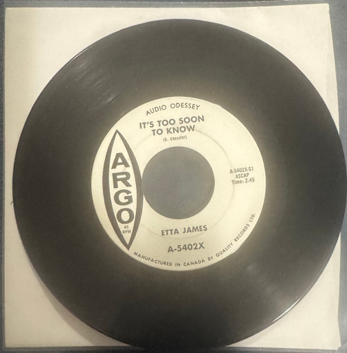 Etta James - Seven Day Fool (1963 Canada 7” EX/Generic)