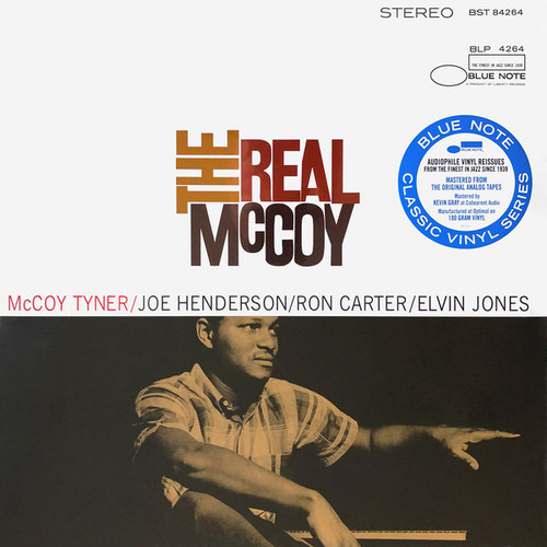 McCoy Tyner – The Real McCoy (LP used Worldwide 2020 reissue on 180 gm vinyl in open shrink with hype sticker from Blue Note NM-/NM-)