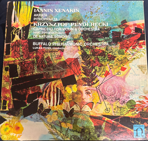 Iannis Xenakis - Akrata Pithoprakta - Krzysztof Penderecki - (1968 EX/VG+)