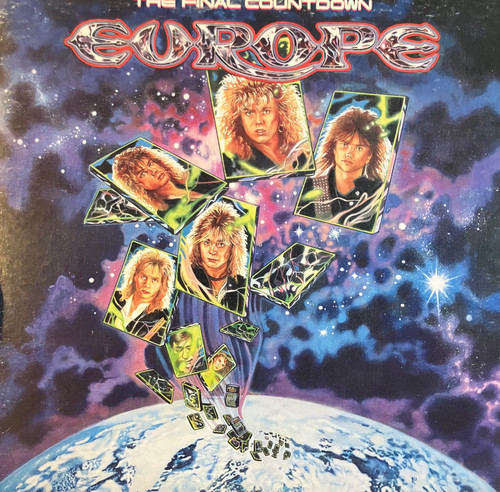 Europe – The Final Countdown (LP used Canada 1986 w/original printed lyric inner sleeve) (VG+/VG-)