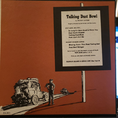 Woody Guthrie – Talking Dust Bowl (10 inch LP used US 1950 with original liner notes insert...some light marks as befits a 75 year old item from Folkways Records VG/VG+)