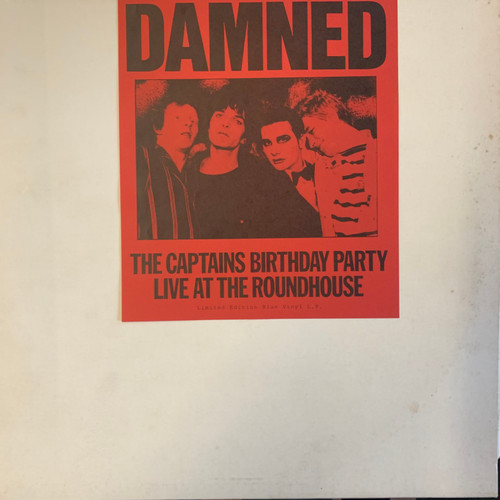 Damned - The Captains Birthday Party-Live At The Roundhouse (1986 UK, Limited Edition, Blue vinyl, VG+/VG+)