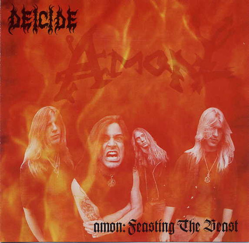 Deicide / Amon – Amon: Feasting The Beast (CD used Europe 1993 compilation VG+/NM-)