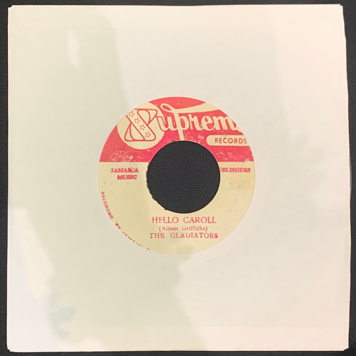 The Gladiators & Lord Creator - Hello Caroll / Unfaithful Baby (1969 Jamaica, 7” single, Pink & White labels, VG)