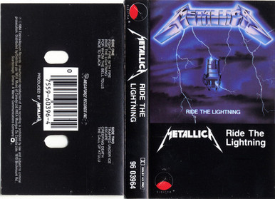 Metallica – Ride The Lightning (Cassette used Canada 1984 VG+/VG+)