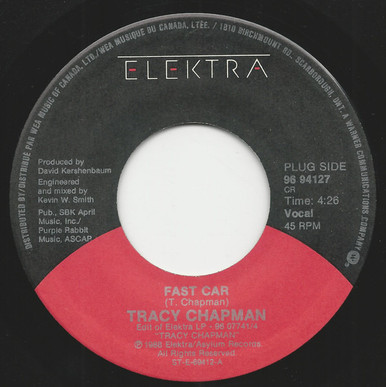 Tracy Chapman - Fast Cars (Canadian 7” EX Vinyl) - The Record Centre