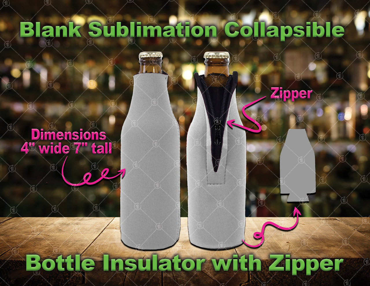 Fashion Zipper 9 - 20 oz. Tumbler Vinyl or Sublimation Wrap