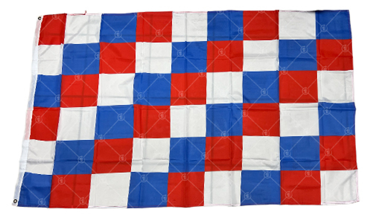 Red and Blue Checkered Flag