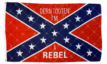  Confederate "Dern Tooten I'm a Rebel" In/Outdoor 3x5 ft Polyester Flag