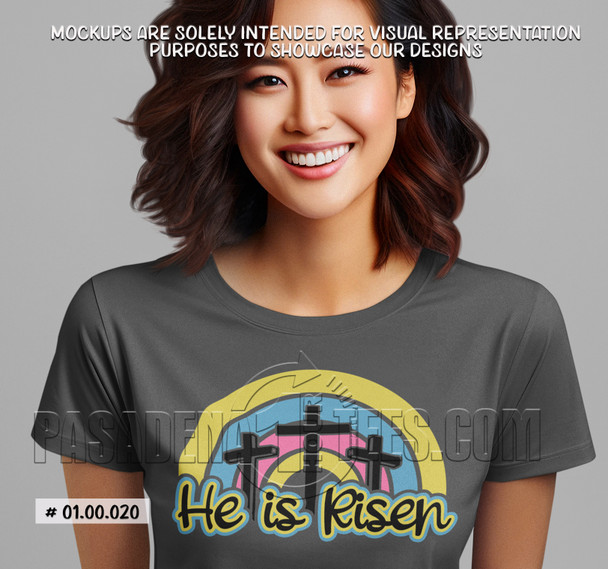 "He Is Risen" Rainbow Easter Resurrection | 01.00.020