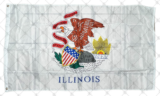 Illinois State (In/Outdoor) 3x5 ft Polyester Flag