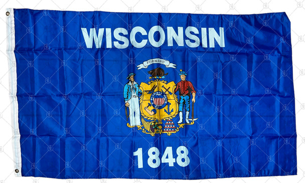 Wisconsin State (In/Outdoor) 3x5 ft Polyester Flag