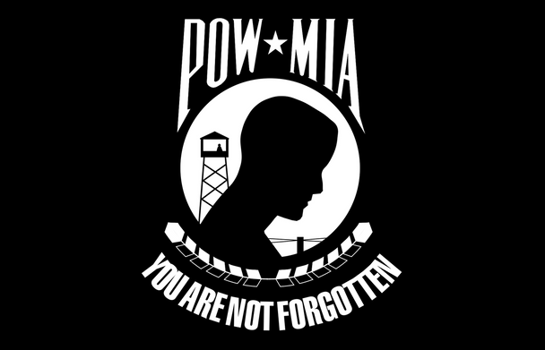 POW / MIA (In/Outdoor) 3x5 ft Black Polyester Flag