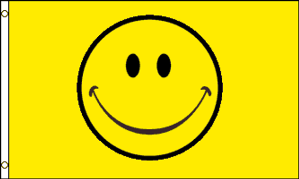 Smiley Face (Yellow) In/Outdoor 3x5 ft Polyester Flag