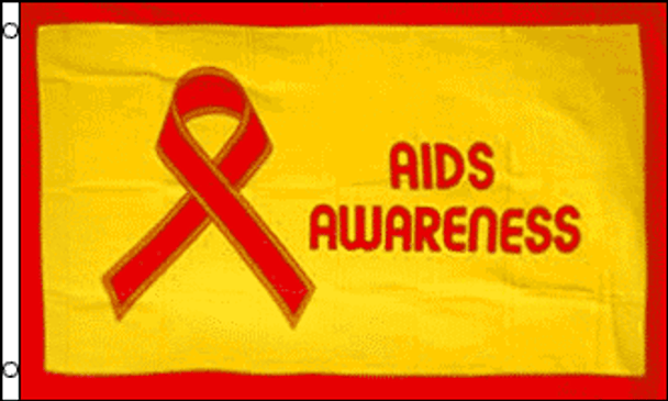 Aids Awareness (In/Outdoor) Flag 3x5 ft Polyester Flag
