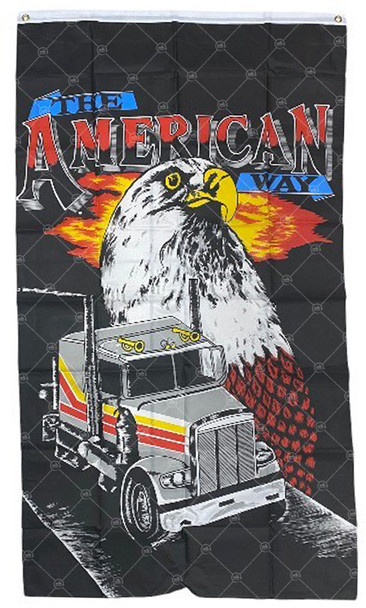 The American Way - Truck and Eagle (In/Outdoor) 3x5 ft Polyester Flag