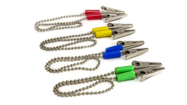 DENTAL BIB HOLDER CLIP FLEXIBLE BALL CHAIN - ASSORTED COLOR CODED - AbuMaizar  Dental Roots Clinic