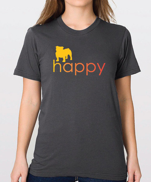 Righteous Hound - Unisex Happy Bulldog T-Shirt