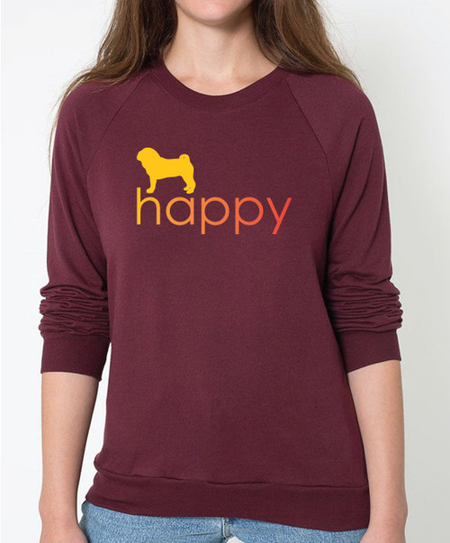 Righteous Hound - Unisex Happy Pug Sweatshirt