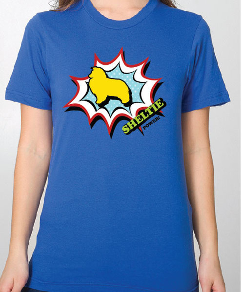 Unisex Comic Shetland Sheepdog T-Shirt