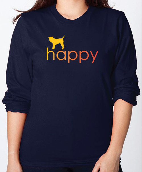 Righteous Hound - Unisex Happy Schnauzer Long Sleeve T-Shirt
