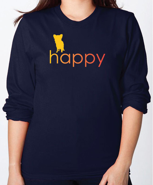 Righteous Hound - Unisex Happy Papillon Long Sleeve T-Shirt