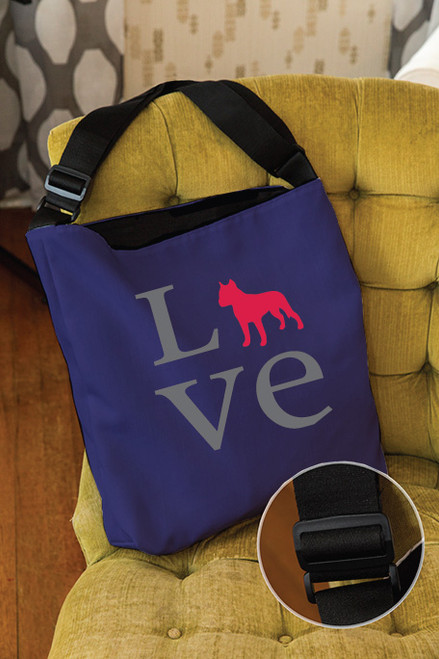 Righteous Hound - Love Staffordshire Terrier Adjustable Tote Bag