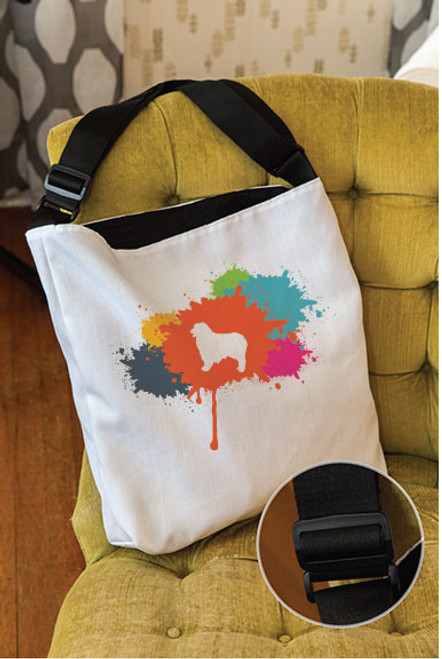 Splatter Australian Shepherd Adjustable Tote Bag