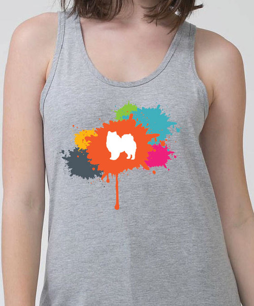 Righteous Hound - Unisex Splatter American Eskimo Dog Tank