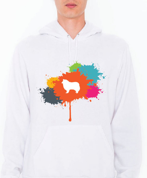 Unisex Splatter Collie Hoodie