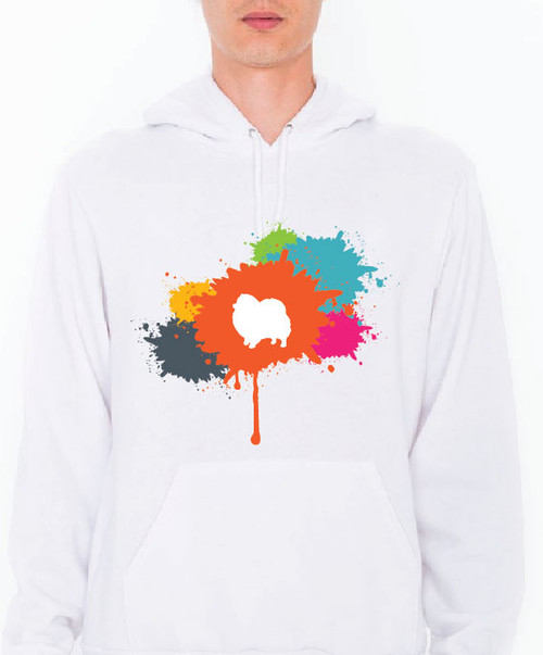Unisex Splatter Pomeranian Hoodie
