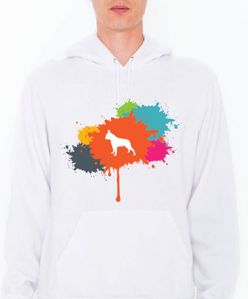Unisex Splatter Boston Terrier Hoodie