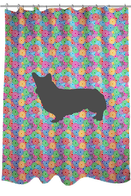 Righteous Hound - Circle Corgi Shower Curtain