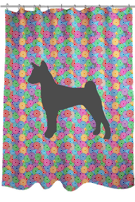 Righteous Hound - Circle Basenji Shower Curtain