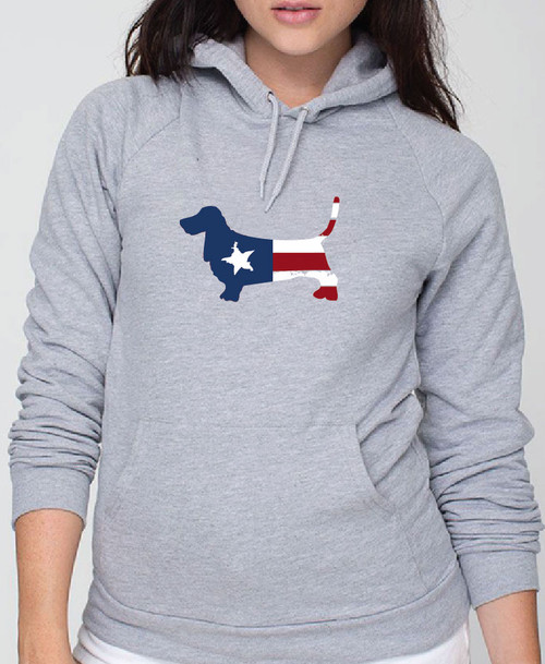 Righteous Hound - Unisex Patriot Basset Hound Hoodie