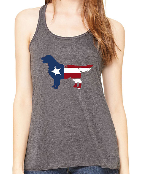 Righteous Hound - Flowy Patriot Golden Retriever Tank