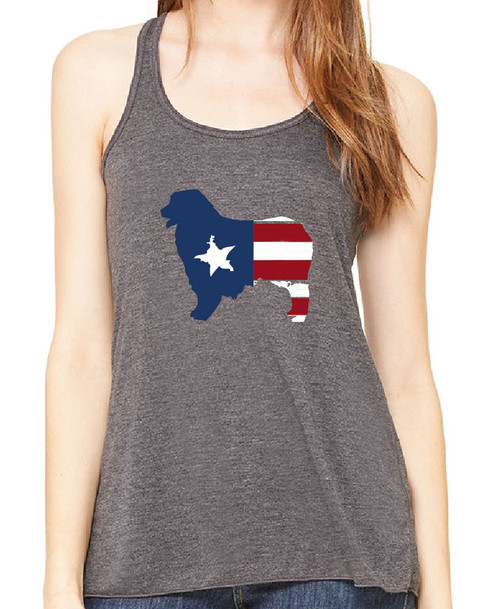 Righteous Hound - Flowy Patriot Australian Shepherd Tank