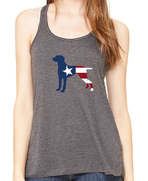 Righteous Hound - Flowy Patriot Weimaraner Tank