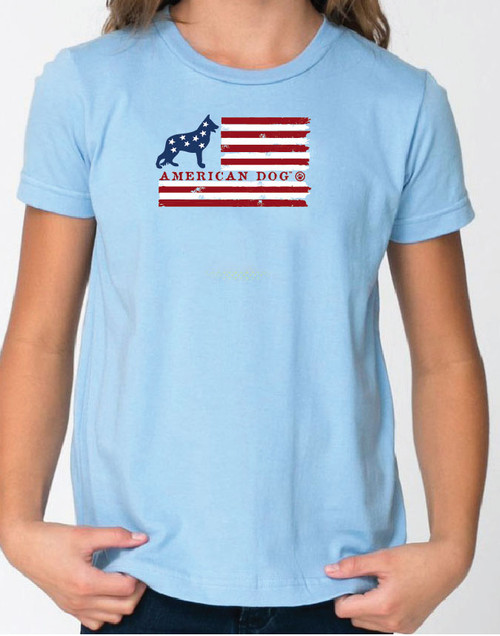 Righteous Hound - Kid's Flag German Shepherd Tee