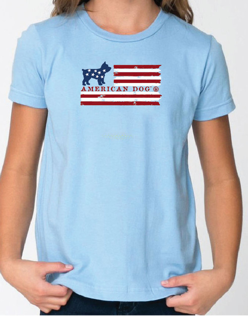 Righteous Hound - Kid's Flag Yorkie Tee
