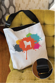 Splatter Pug Adjustable Tote Bag- Righteous Hound