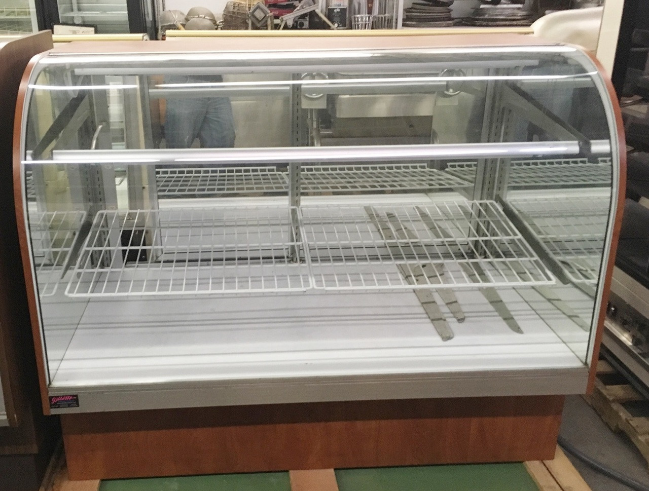 Dry Bakery Display Case Curved Glass Used