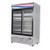 Freezer Merchandiser, two-section, self-contained refrigeration, 47.1 cu. ft. capacity, -8?ø to -0?øF temperature range, (2) locking hinged glass doors, (8) adjustable shelves, ventilated refrigeration, LED interior lighting, automatic evaporation, digital temperature control, electric defrost, stainless steel interior & exterior, galvanized steel back, bottom mounted refrigeration, 950 watts, 115v/60/1-ph, 9.6 amps, 3/4 HP, cETLus, ETL, CE, ENERGY STAR??