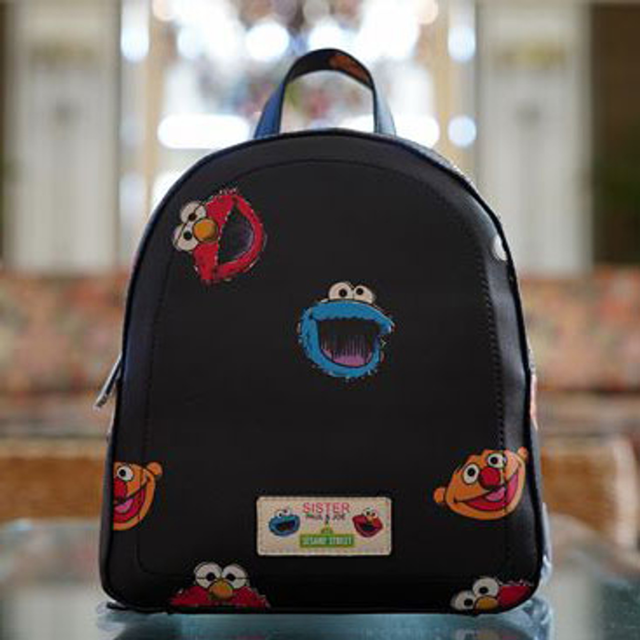 Sesame Street Black Backpack