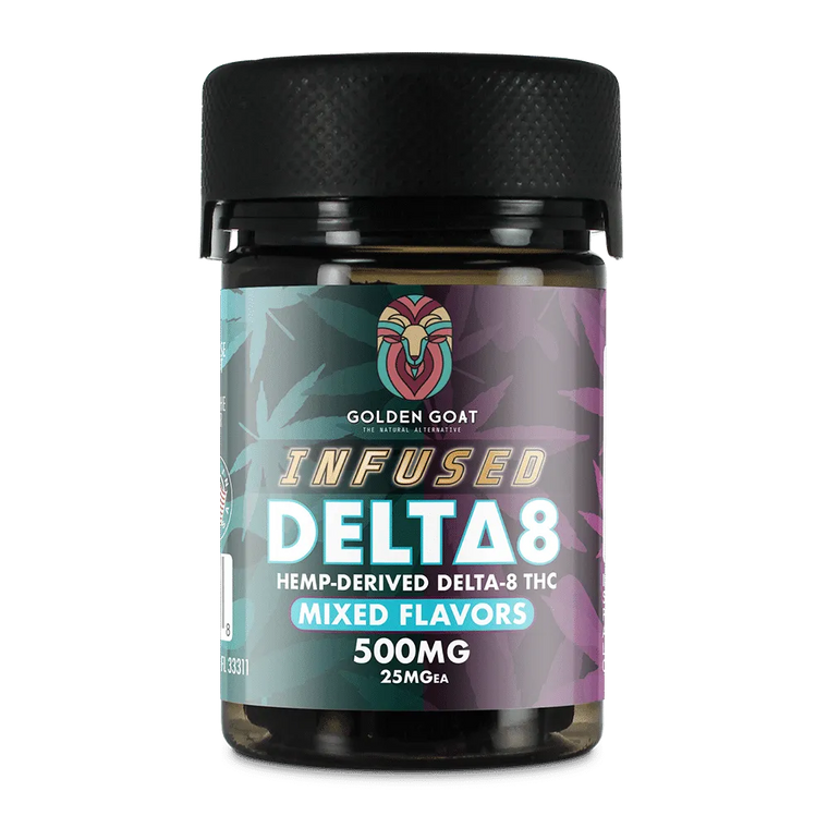 Infused Delta-8 Gummies, 500mg – Mixed Flavors, 20ct