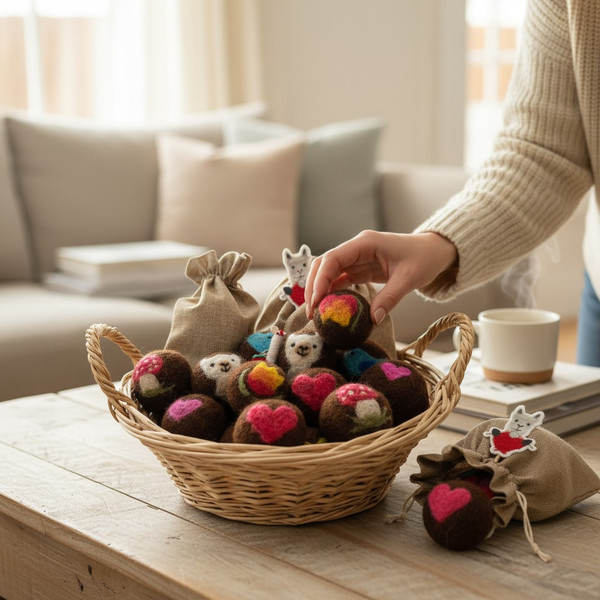 So Cute!! Dryer Balls-100% Alpaca-Pk of 3