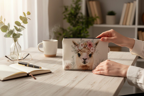 New! Alpaca Make up Bag