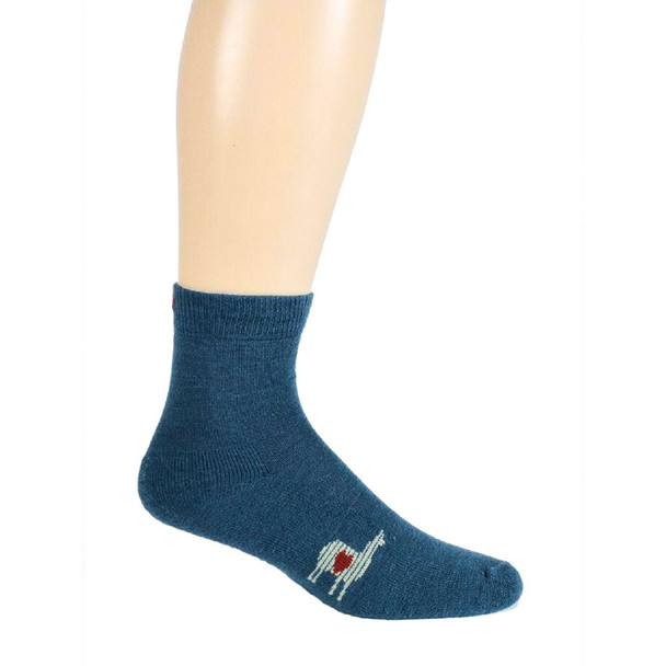 Lightweight Short Alpaca Socks - Denim