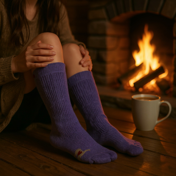 Heavyweight Crew Alpaca Socks- Lavender